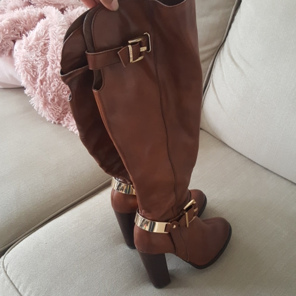 Aldo Size 5 Tall Cognac Boots